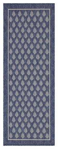 Sunshine GC_HAR2007 Blue 7'10" x 10'3" Indoor/Outdoor Area Rug - Durable Polypropylene, Stain &amp; Weather-Resistant, Flatweave for Patios, Decks, Living Rooms, Entryways, Easy Clean Turkey Made