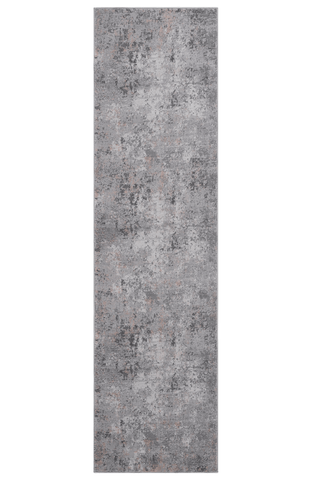 MARFI Collection 2'x8' Runner Rug - Grey Multi Abstract Polyester, Stain-Resistant, Non-Shedding, Kid & Pet-Friendly for Hallway, Entryway, Living Room, Durable Medium Pile