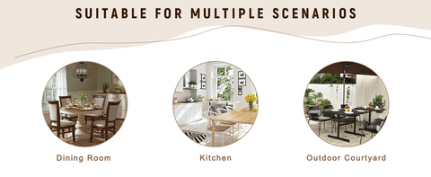 71" Wooden &amp; Black Spliced Dining Table Set with 8 Light Gray Linen Chairs - 30"H Table w/ Storage Shelf, Ergonomic Cushions for Dining Room, Kitchen &amp; Parties