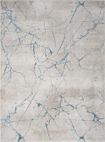 Elegance GC_CNC6005 Blue 2'7" x 7'3" Area Rug - Soft Polyester, Stain-Resistant, Low Pile Runner for High Traffic Entryways, Living Rooms, Hallways, Made in Turkey