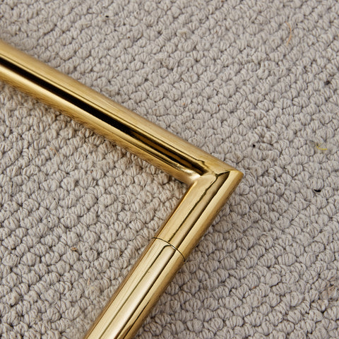 Modern Minimalist Dining Table Set with Imitation Marble Glass Top & Comfortable Chairs, Seats 4-8, U-Bracket MDF Legs, Black+Gold, Perfect for Dining & Living Rooms