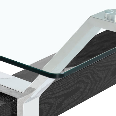 Elegant Transparent Tempered Glass Dining Set with 6 White PU Chairs - 71"x35.4" Modern Kitchen &amp; Dining Room Furniture for 4-8 People, Silver Legs, Minimalist Design