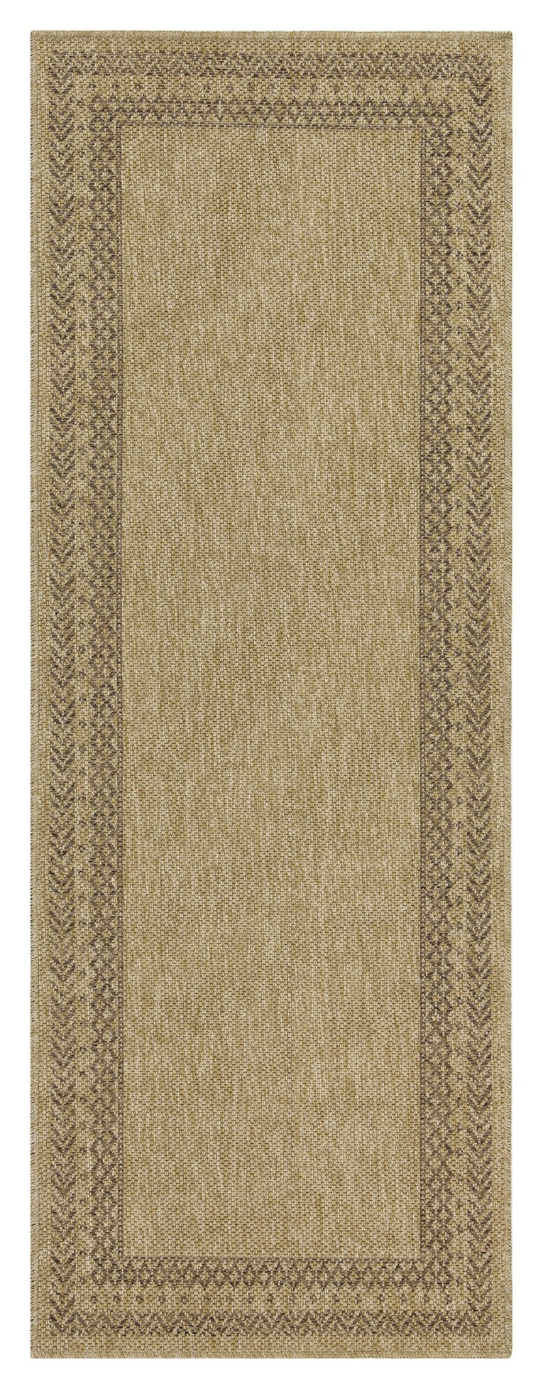 Earth Collection NT L1007 Jute Mocha 5'3"x7'3" Indoor Outdoor Area Rug - Durable Polypropylene, Stain-Resistant, Flatweave, Easy Clean, Turkey Made