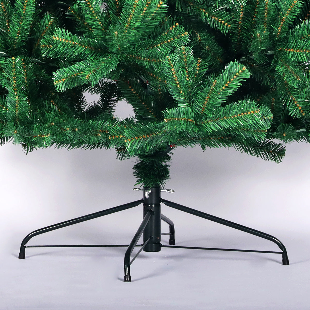 7.5ft Fluffy Full Natural Spruce Artificial Christmas Tree | Unlit Green PVC Fir Tree with Sturdy Foldable Metal Stand | Easy Assembly & Storage | Ideal for Home & Office Holiday Decor