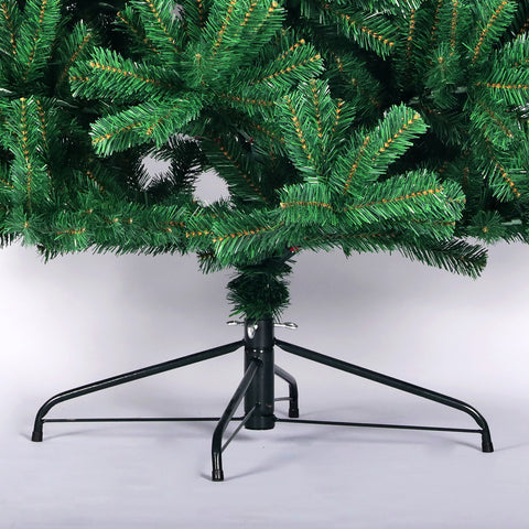 7.5ft Fluffy Full Natural Spruce Artificial Christmas Tree | Unlit Green PVC Fir Tree with Sturdy Foldable Metal Stand | Easy Assembly & Storage | Ideal for Home & Office Holiday Decor