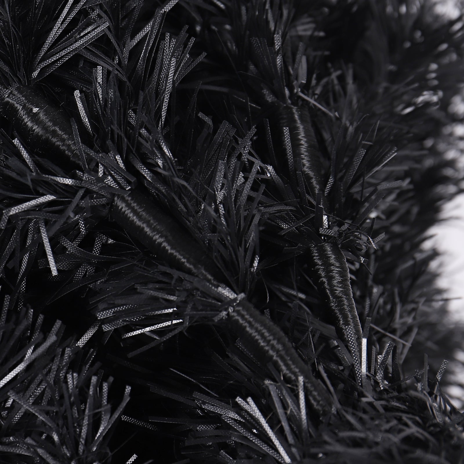 7.5ft Black Slim Artificial Christmas Tree with Foldable Metal Stand - Pencil Design, 1000 Tips, Flame-Retardant PVC, Easy Assembly for Apartments &amp; Small Spaces, Versatile Holiday Decor