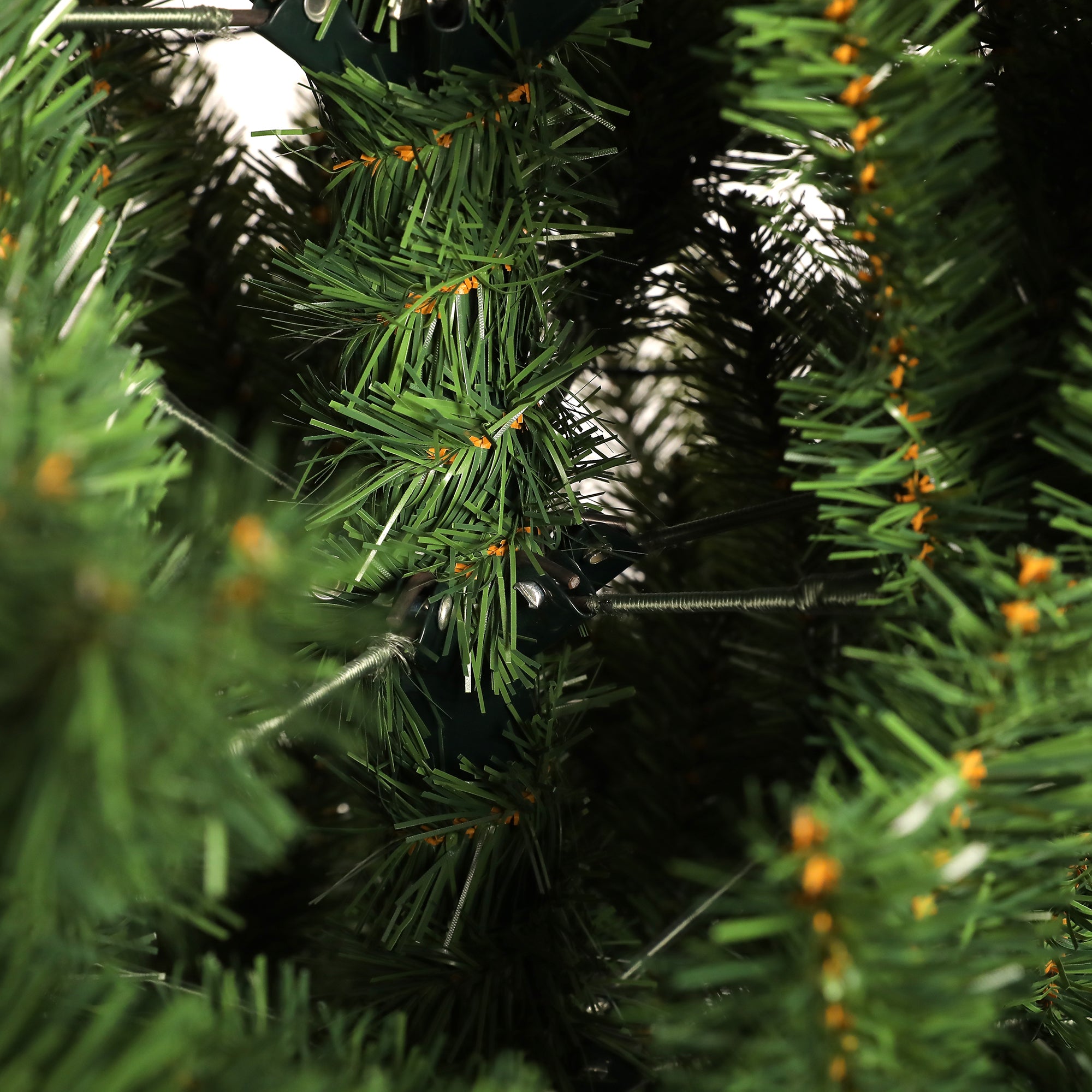 7.5ft Pre-Lit Artificial Christmas Tree | Realistic Hinged Green Fir with 400 Warm White LED Lights | Sturdy Metal Stand | Easy Setup & Storage | Home & Holiday Decor