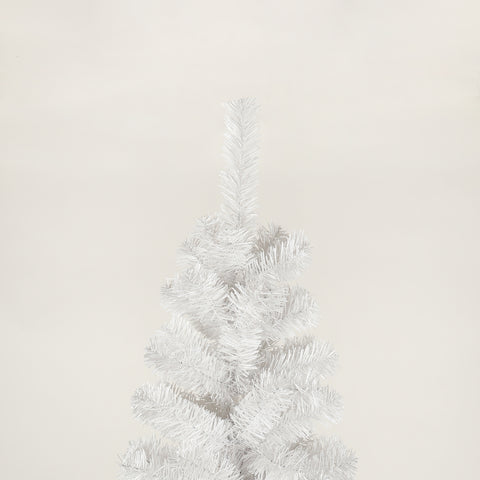 7.5ft White Slim Artificial Christmas Tree | Pencil Design for Apartments & Small Spaces | 1000 Tips for Full Look | Durable Metal Stand | Flame-Retardant PVC | Easy Assembly | Holiday Decor