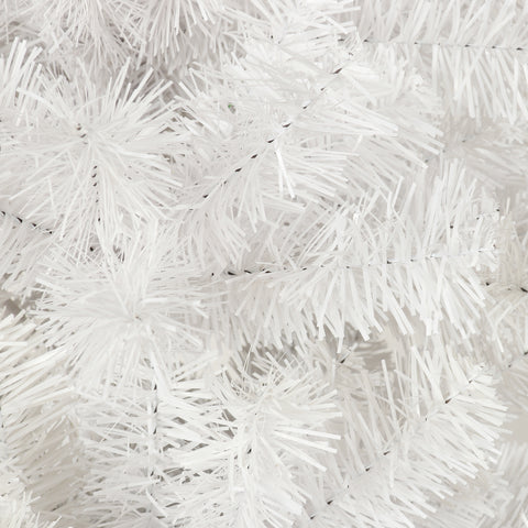 7.5ft White Slim Artificial Christmas Tree | Pencil Design for Apartments & Small Spaces | 1000 Tips for Full Look | Durable Metal Stand | Flame-Retardant PVC | Easy Assembly | Holiday Decor