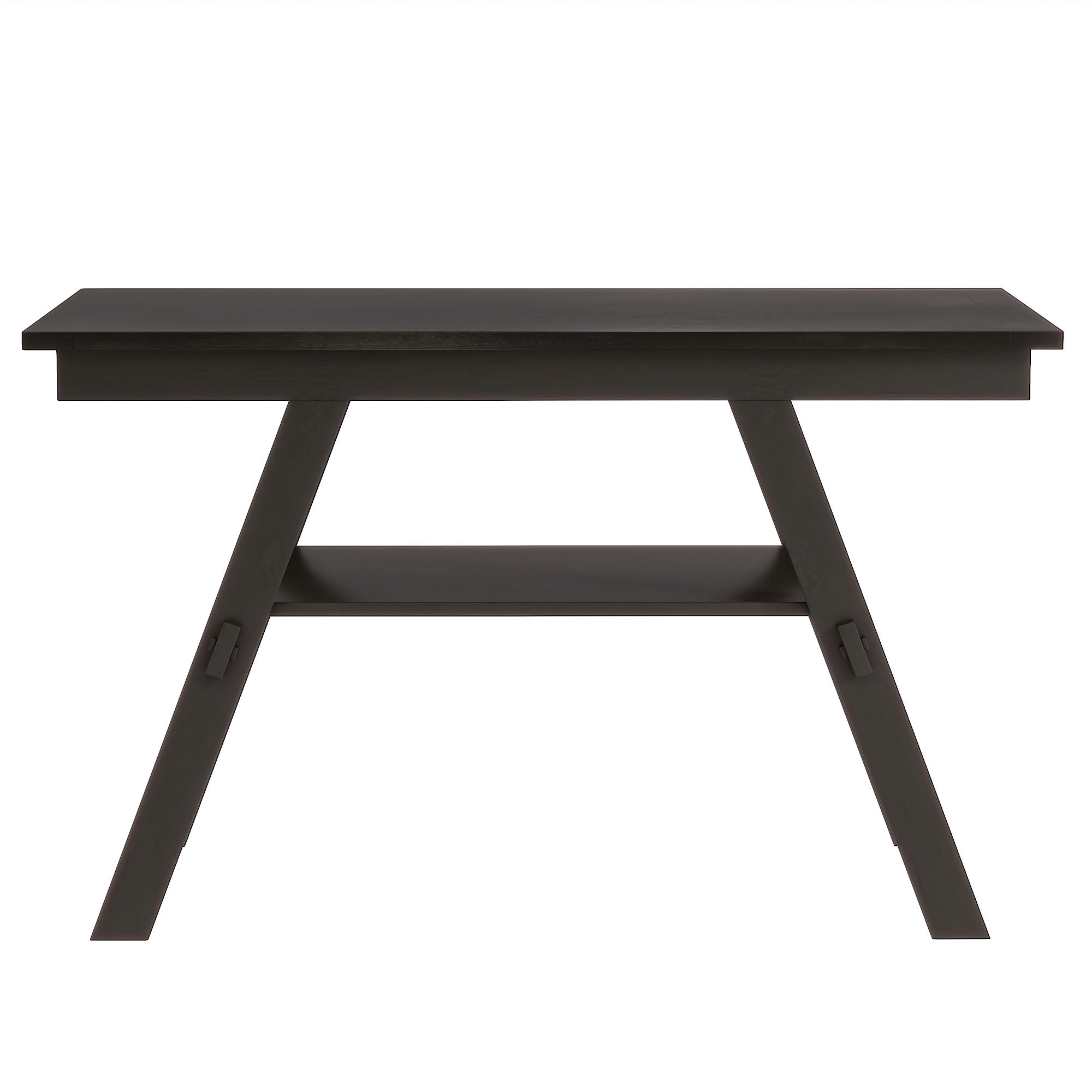 TOPMAX 6-Piece Rustic Counter Height Dining Table Set, Solid Rubberwood Espresso &amp; Beige Bench, 4 Chairs, Storage Shelf for Kitchen, Dining Room, Entryway, Seats 6