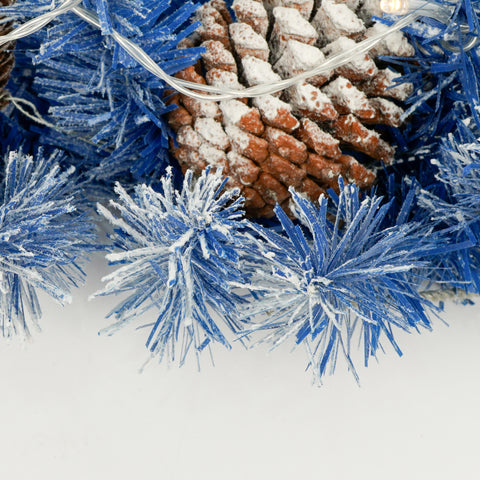 Pre-lit 4-Piece Artificial Christmas Tree Set with Garland &amp; Wreath | 840 PVC Tips, 305 Warm White LED Lights | Fire-Resistant Fir for Home &amp; Office Decor