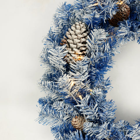 Pre-lit 4-Piece Artificial Christmas Tree Set with Garland &amp; Wreath | 840 PVC Tips, 305 Warm White LED Lights | Fire-Resistant Fir for Home &amp; Office Decor