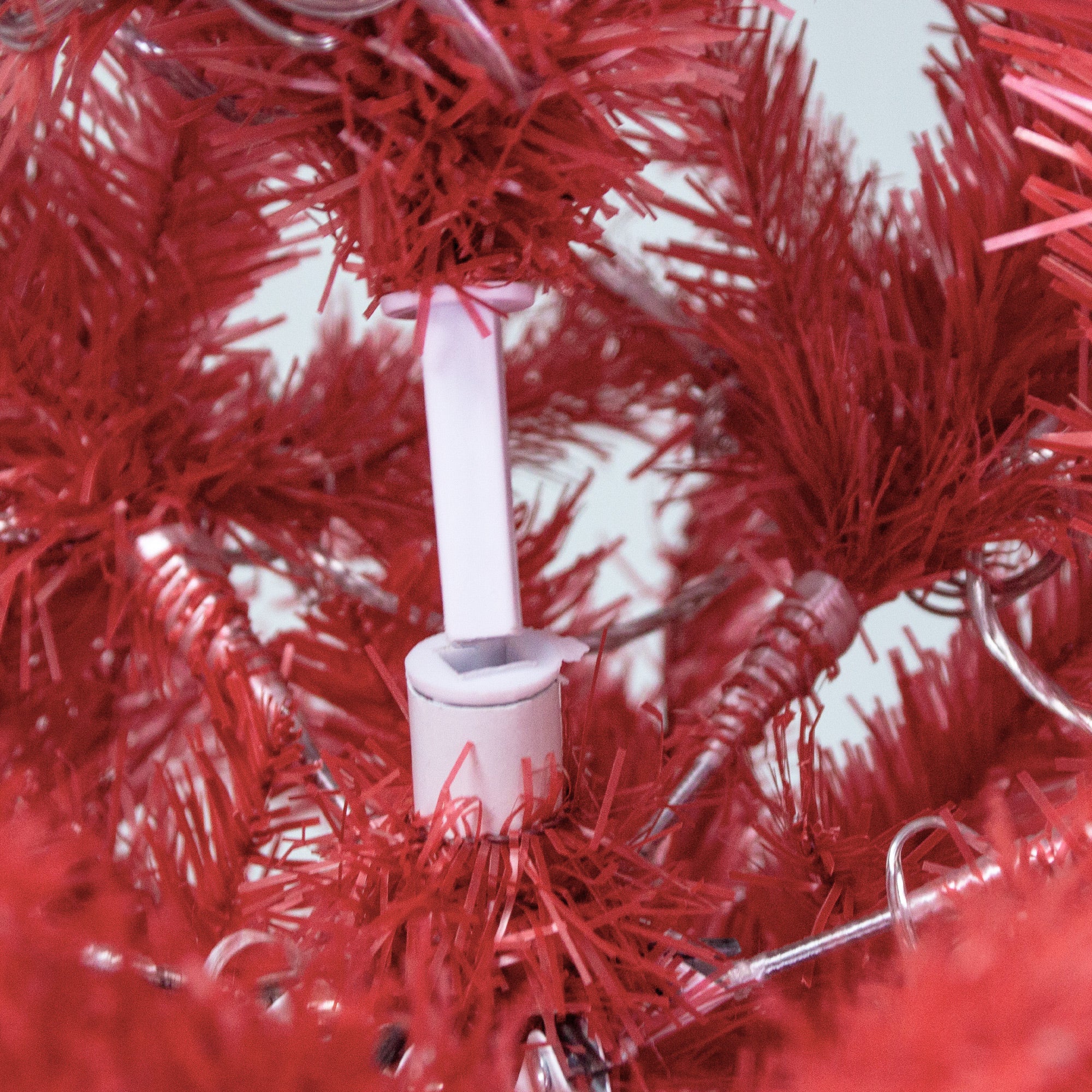 6FT Hinged Santa Hat Christmas Tree - 1250 Lush PVC Tips, 300 LED Lights, Fire-Resistant, Indoor Holiday Decor, Red/White