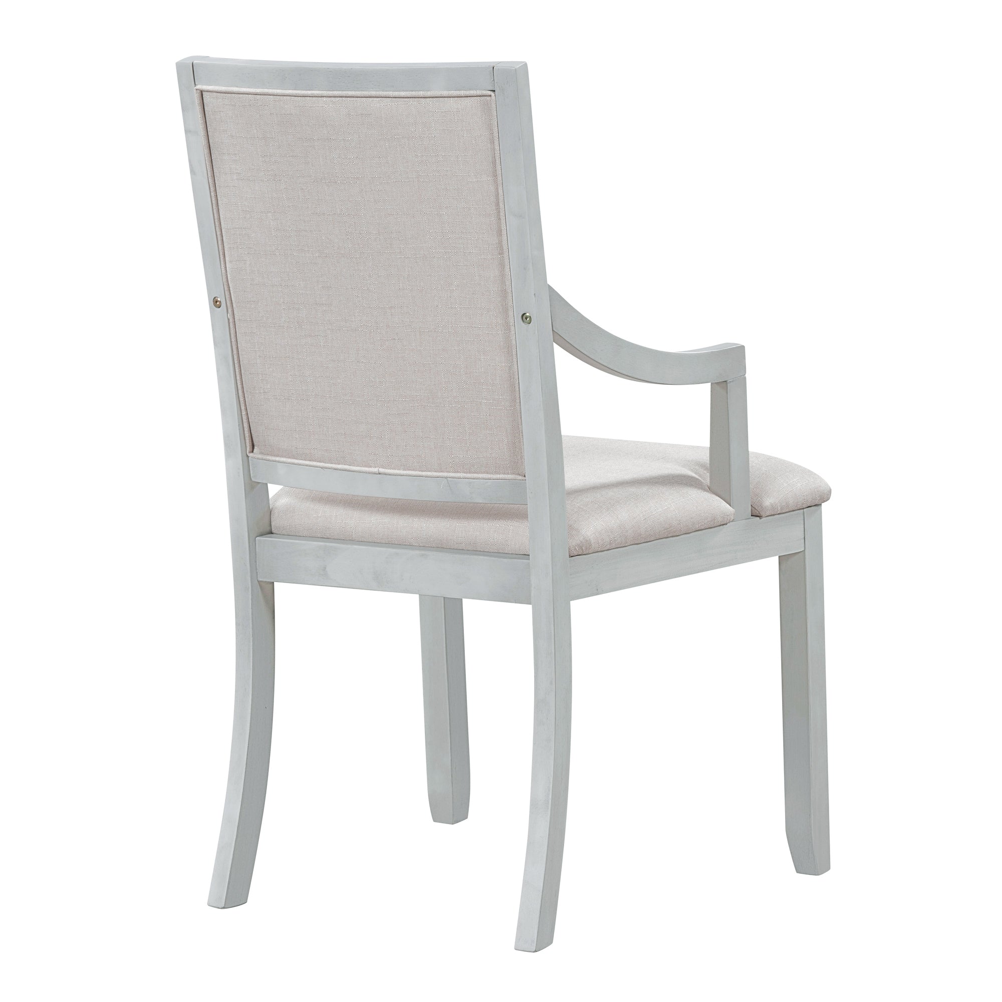 TREXM Extendable Round Dining Set for 4 | Retro 5-Piece Kitchen Table & Chairs | Antique Gray Oak Veneer MDF | 42"-58" Table | Farmhouse Style for Dining Room