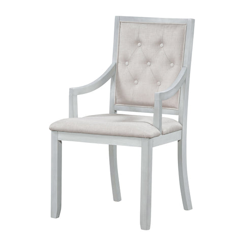 TREXM Extendable Round Dining Set for 4 | Retro 5-Piece Kitchen Table & Chairs | Antique Gray Oak Veneer MDF | 42"-58" Table | Farmhouse Style for Dining Room