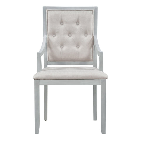 TREXM Extendable Round Dining Set for 4 | Retro 5-Piece Kitchen Table & Chairs | Antique Gray Oak Veneer MDF | 42"-58" Table | Farmhouse Style for Dining Room