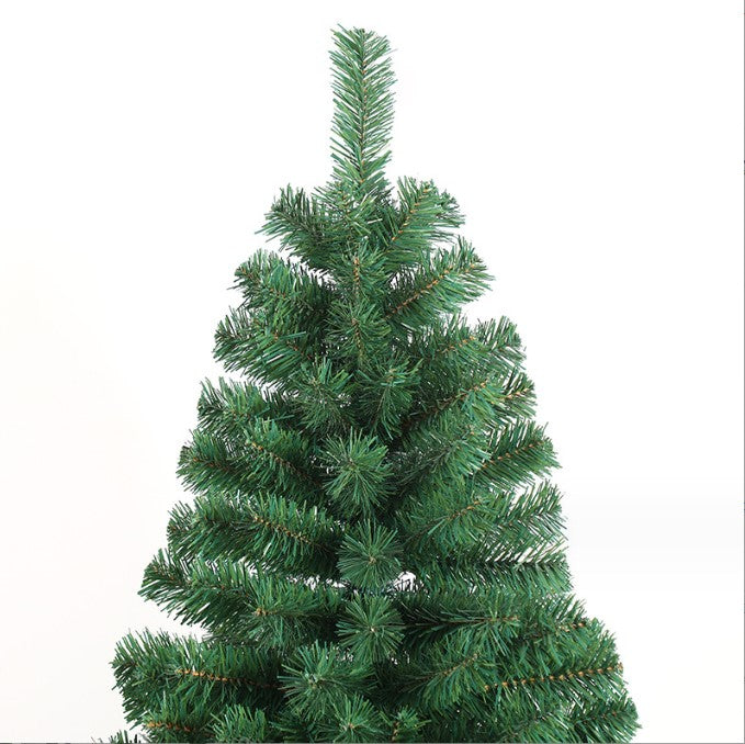 8ft Full Natural Spruce Artificial Christmas Tree - Unlit Green PVC Fir with 1680 Fluffy Tips &amp; Sturdy Foldable Metal Stand - Perfect for Home Holiday Decor
