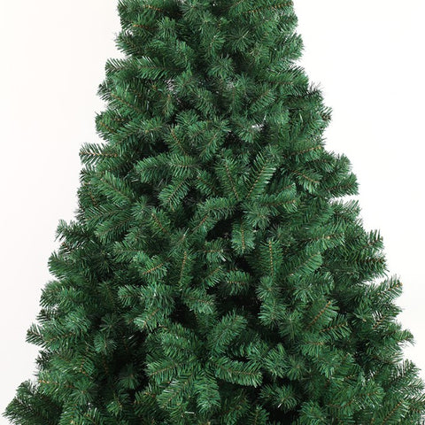 8ft Full Natural Spruce Artificial Christmas Tree - Unlit Green PVC Fir with 1680 Fluffy Tips &amp; Sturdy Foldable Metal Stand - Perfect for Home Holiday Decor