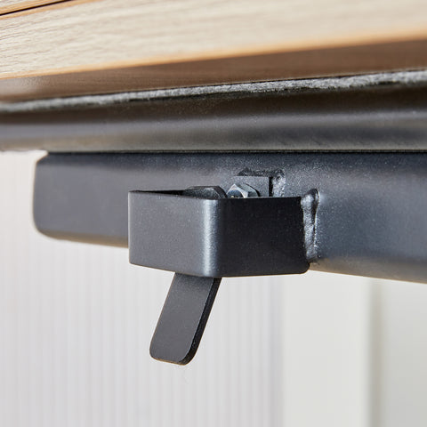 Modern Minimalist Lift-Top Coffee Table & 4 Upholstered Dining Chairs Set, Wood Grain Craft Sticker Desktop, Black Metal Legs, Adjustable Height Dining/Office/Dressing Table, Space-Saving Design, Natural Wood Wash