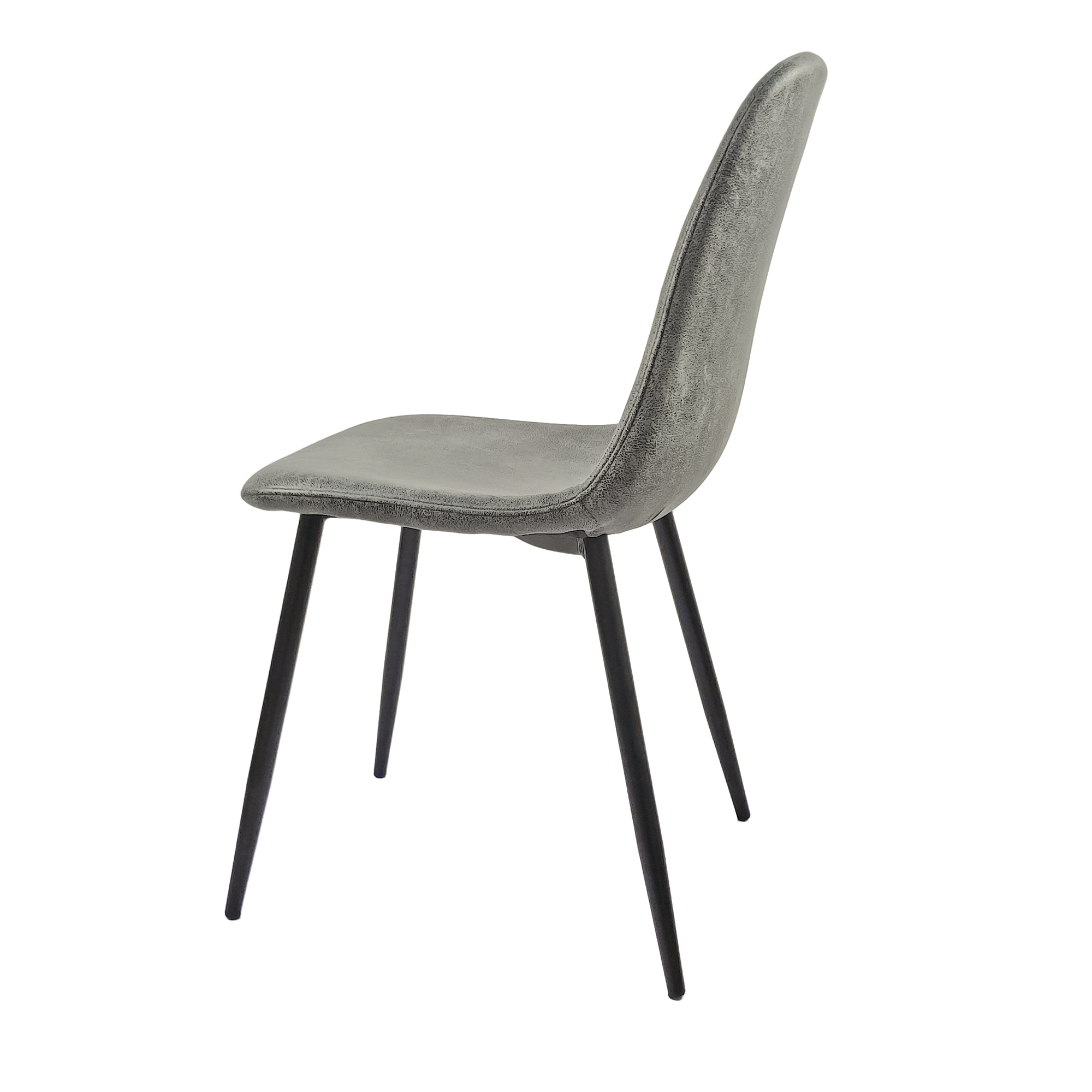 31.5" Round Dining Table Set for 4 | Modern MDF Black Table with Durable Metal Legs & 4 Suede Upholstered Chairs | Ideal for Dining Room, Restaurant, Cafe | Easy Clean, Comfortable Seating