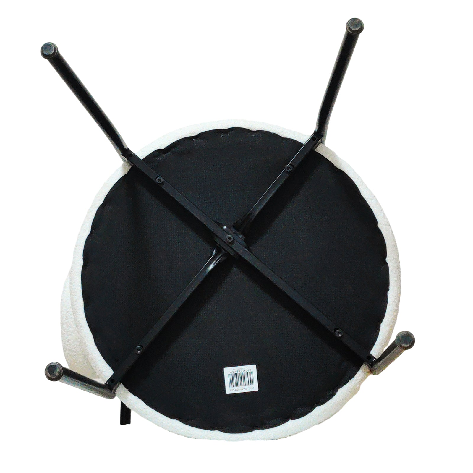 62.4"-78.15" Extendable Dining Table Set for 4-8 | MDF & Black Metal X-Legs | Upholstered Armless Chairs | Modern Kitchen & Dining Room Furniture | Easy Clean, Durable, Stylish