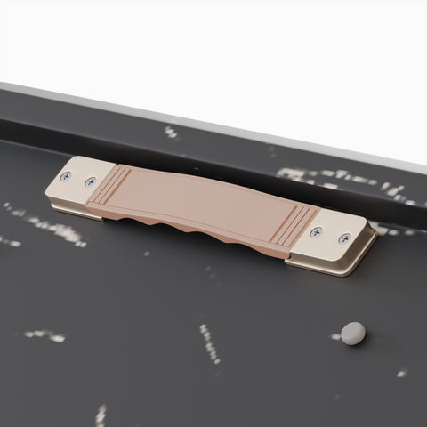 Extendable Dining Table Set for 6-8, 62.4"-78.15" MDF Kitchen Table with X-Legs &amp; 8 Padded Armless Chairs, Black Metal, Modern Dining Room Furniture