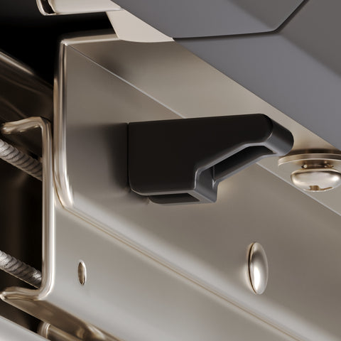 Expandable 62.4"-78.15" Dining Table Set for 6-8, Modern MDF Kitchen Table with Black Metal Legs & Padded Armless Chairs, Gray/Black, Dining Room & Kitchen Use