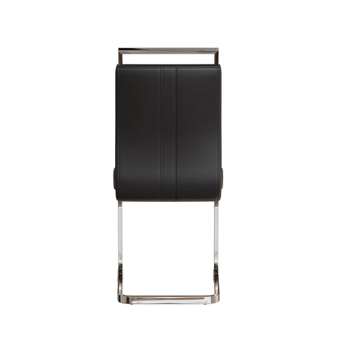 63" Cream Modern MDF Dining Table Set for 6: PU Leather Armless Chairs with Silver Metal Legs, Stain-Resistant Tabletop, Perfect for Home Kitchen & Dining Room Gatherings