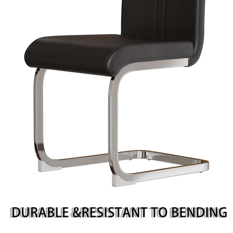 63" Cream Modern MDF Dining Table Set for 6: PU Leather Armless Chairs with Silver Metal Legs, Stain-Resistant Tabletop, Perfect for Home Kitchen & Dining Room Gatherings