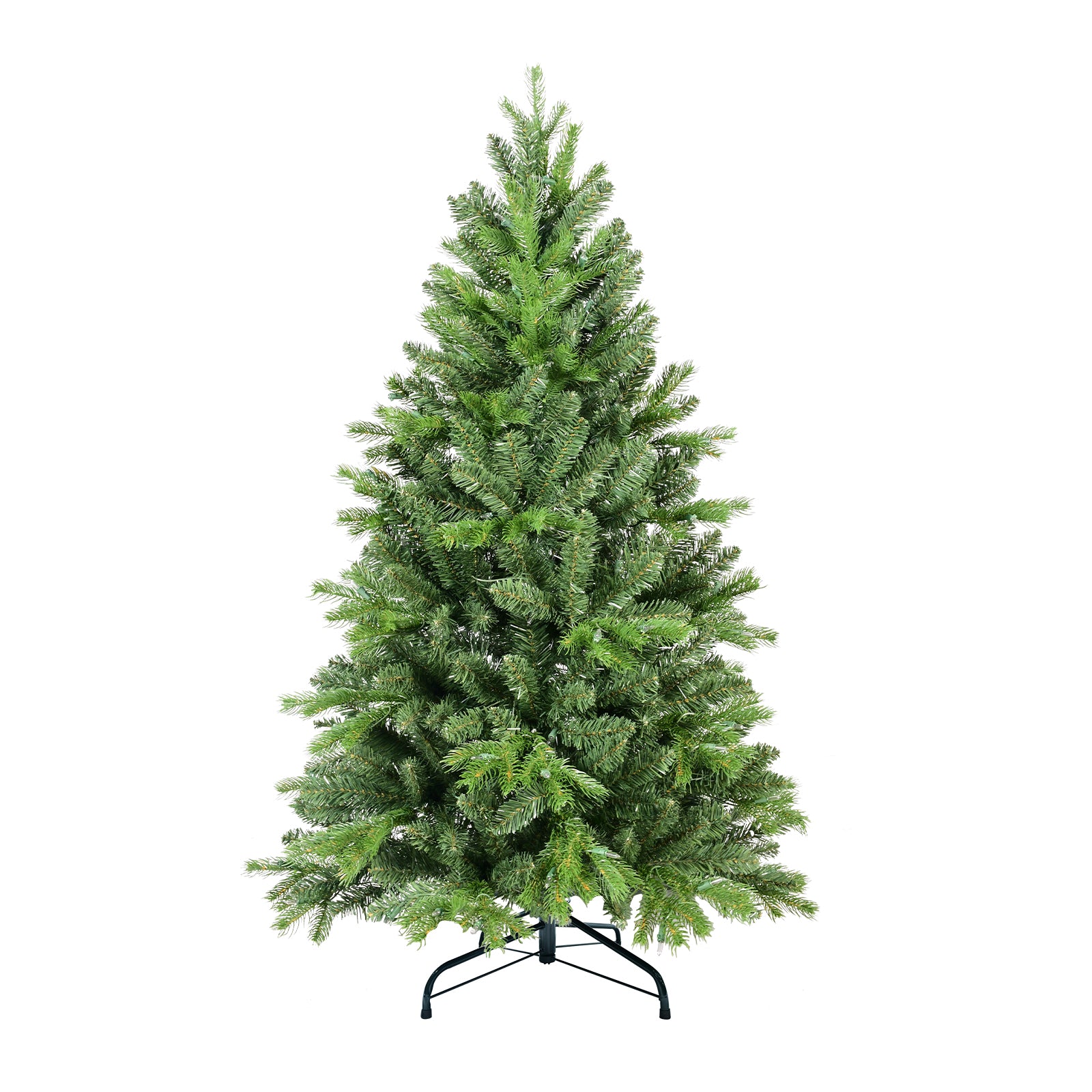 6FT Full Christmas Tree - 1032 PE+PVC Tips, Hinged Branches, Easy Assembly, Stable Metal Stand, Classic Green Xmas Decoration for Home & Holiday Parties