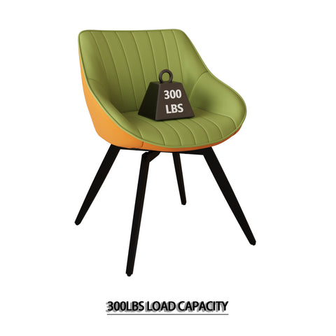 63" Cream MDF Dining Table Set with 6 Green PU Leather Chairs, Modern Industrial Style, Ergonomic Design, Perfect for Kitchen, Dining Room, Home &amp; Office Gatherings