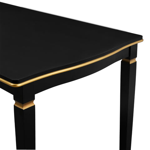 6-Piece Black Rectangular Dining Table Set for 6: 60" Solid Wood Table, 4 High-Back Tufted Upholstered Chairs &amp; Bench - Ideal for Dining Room &amp; Kitchen Gatherings