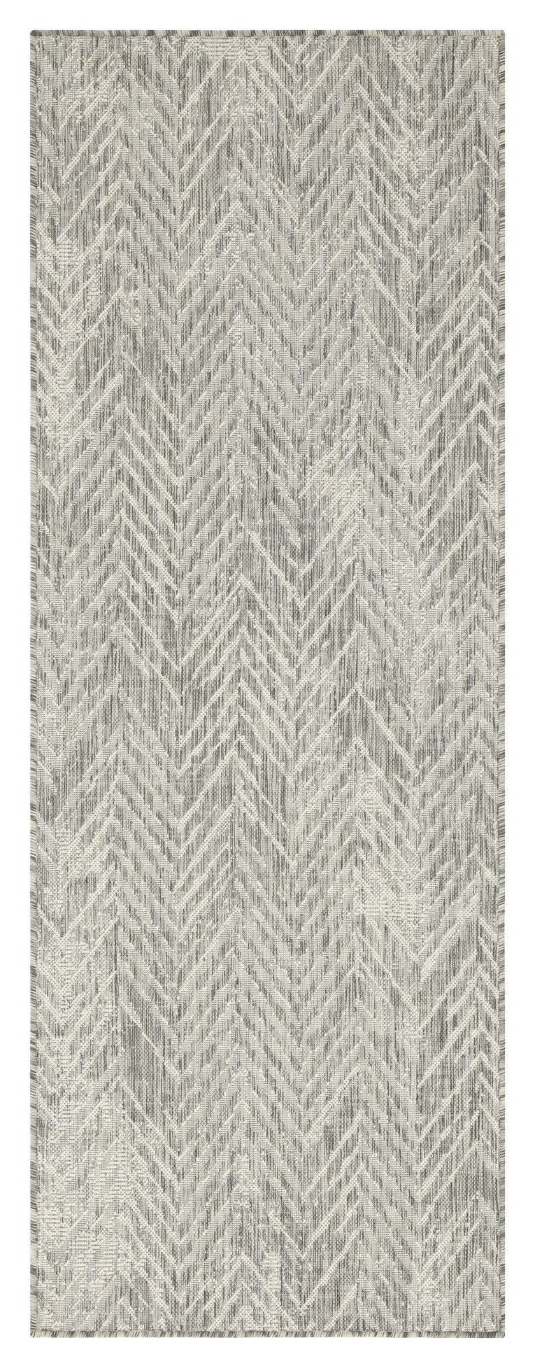 Sunshine GC_HAR2012 Silver 5'3" x 7'3" Indoor/Outdoor Area Rug - Durable Polypropylene, Stain Resistant, Flatweave, Easy Clean, Made in Turkey