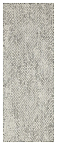 Sunshine GC_HAR2012 Silver 7'10" x 10'3" Indoor/Outdoor Area Rug - Durable Polypropylene, Stain Resistant, Easy Clean, Flatweave for Patios, Living Rooms, Entryways. Made in Turkey.
