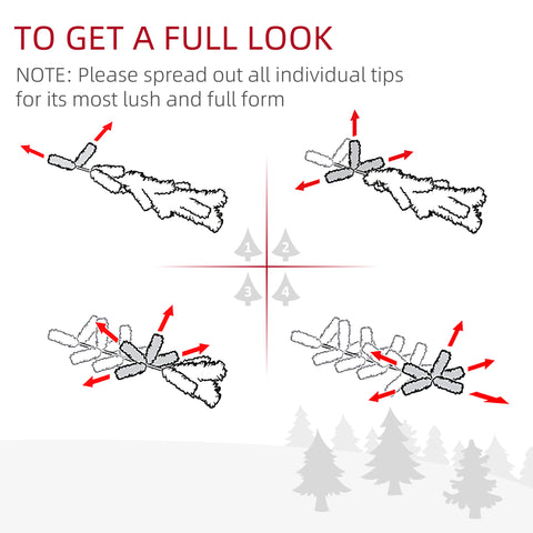 HOMCOM 6ft Slim Pencil Christmas Tree - White, Realistic Artificial Xmas Tree with 390 Branch Tips & Plastic Stand, Easy Assembly, Perfect for Home & Office Decor