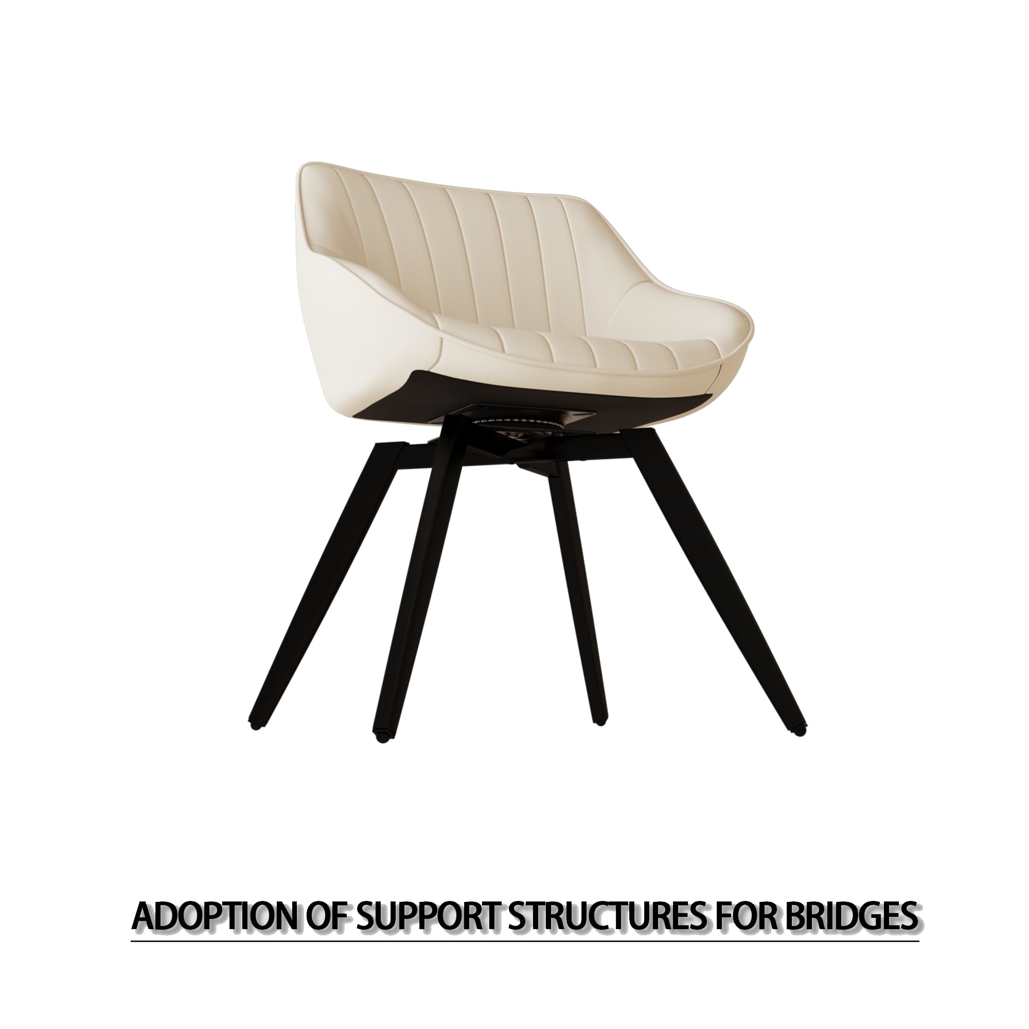 63" Medieval Modern Cream MDF Dining Table Set with 6 Beige PU Leather Chairs, Black Metal Legs, Ergonomic Design for Kitchen & Home Dining Room