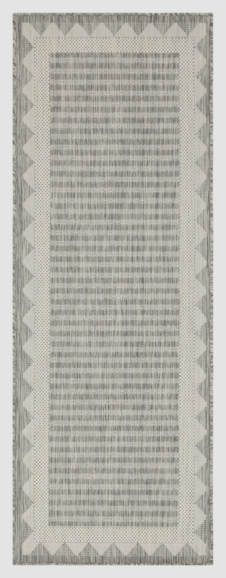 Sunshine GC_HAR2015 Silver 5'3" x 7'3" Indoor/Outdoor Area Rug | Durable Polypropylene Flatweave | Stain &amp; Easy-Clean | Patio, Deck, Living Room Use