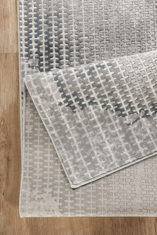 Geometrix GC_DIM1002 Gray Abstract Runner Rug 2'7" x 9'10" - Soft Polyester, Low Pile, Stain Resistant, Turkish Made for Living Room, Bedroom, Office