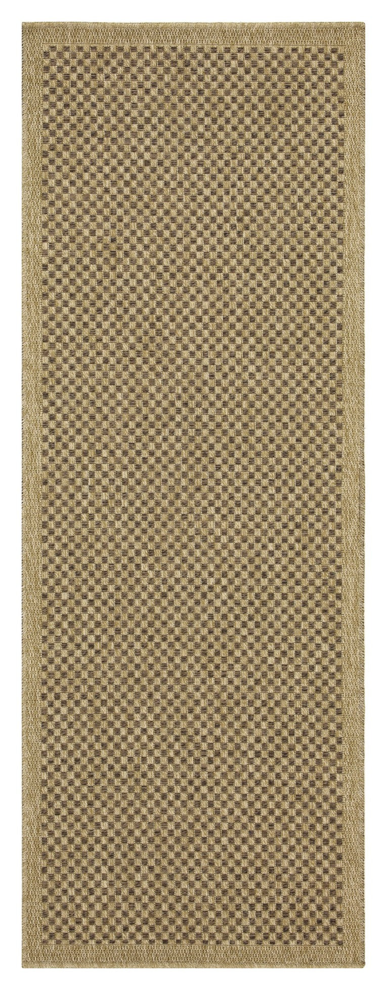 Earth GC_NTL1005 Jute/Mocha 5'3" x 7'3" Indoor/Outdoor Area Rug - Durable Polypropylene, Stain-Resistant, Easy Clean, Flatweave for Entryways, Patios, Living Rooms, Made in Turkey