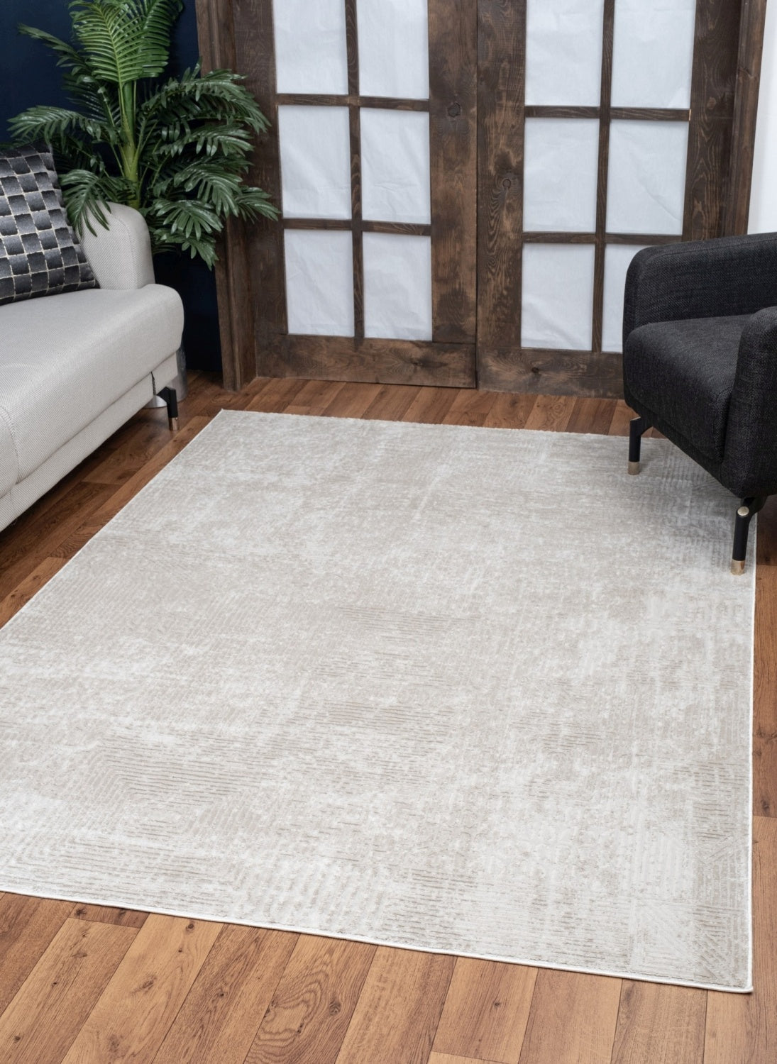 Elegance GC_CNC6008 Ivory 7'10" x 10'3" Area Rug | 100% Polyester, Jute Backing | Stain Resistant, Durable for High Traffic | Soft, Low Pile for Entryways &amp; Under Furniture | Made in Turkey