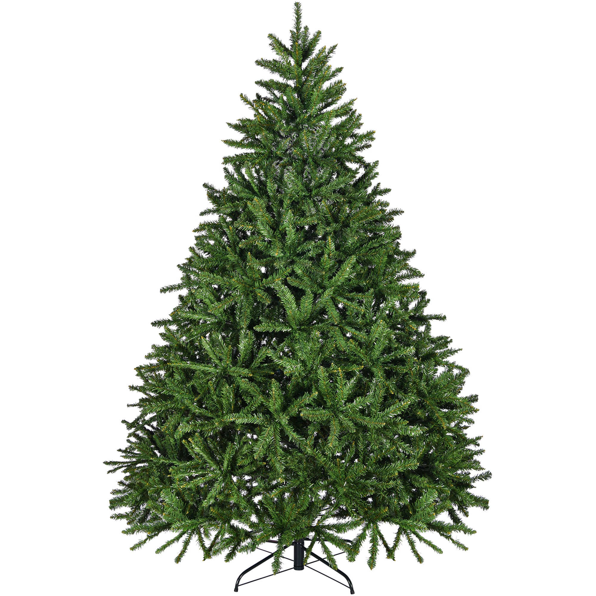 7ft Premium Artificial Christmas Tree: Lifelike PVC Spruce, 2231 Tips, Hinged Design, Sturdy Metal Stand, Easy Assembly for Home &amp; Office Holiday Decor