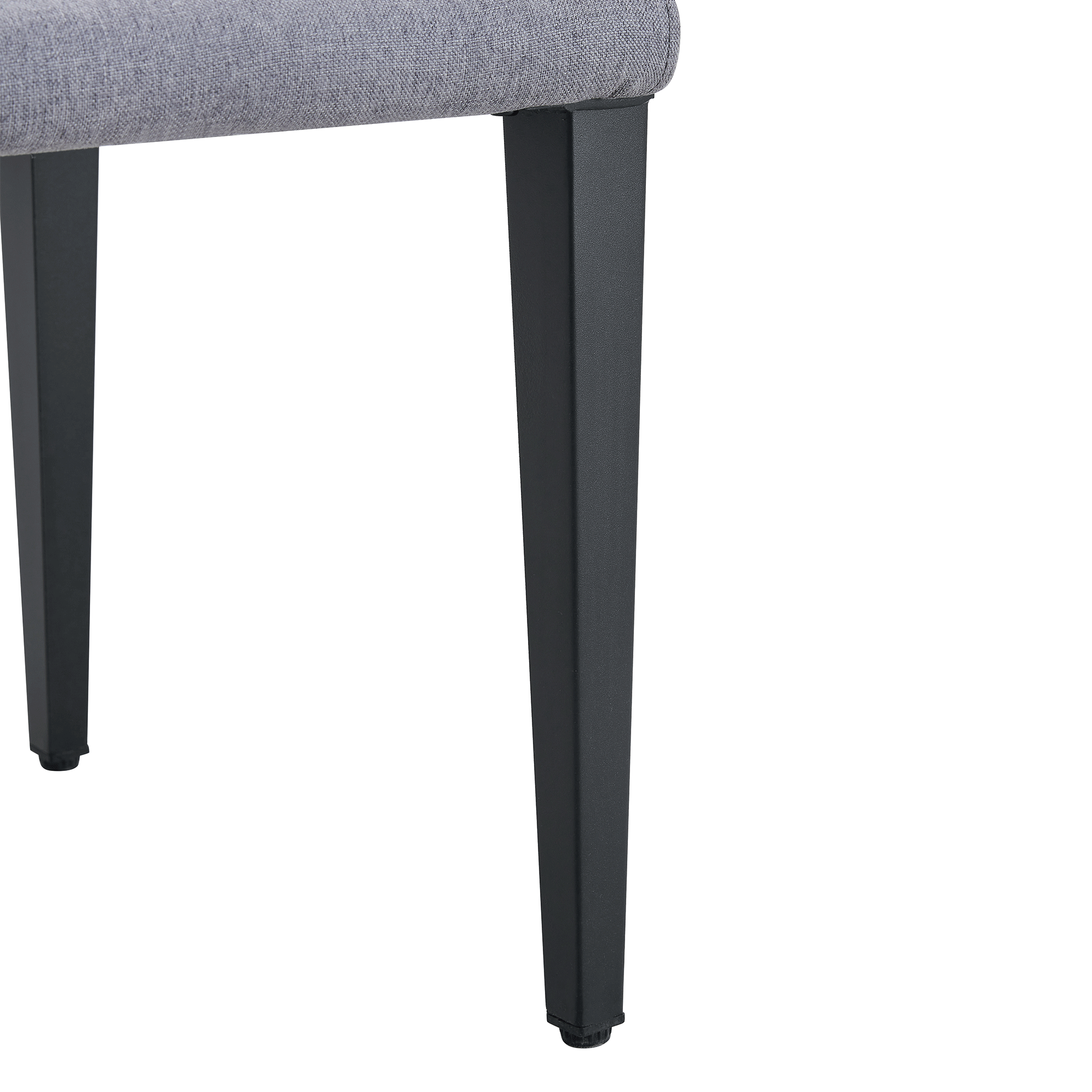 71" Wooden & Black Spliced Dining Table Set with Storage, Seats 6, Paired with Light Gray Linen-Cotton Chairs - Perfect for Kitchen, Dining Room, Home Gatherings