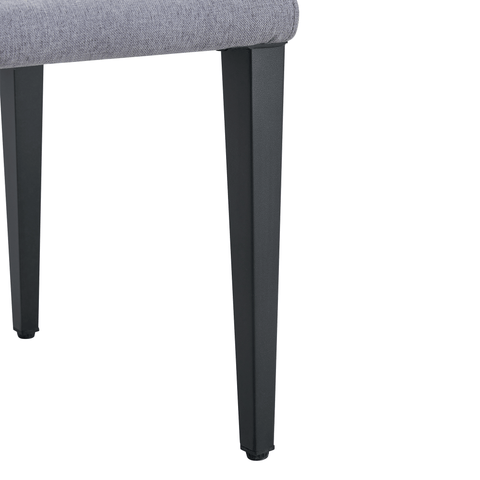 71" Wooden & Black Spliced Dining Table Set with Storage, Seats 6, Paired with Light Gray Linen-Cotton Chairs - Perfect for Kitchen, Dining Room, Home Gatherings