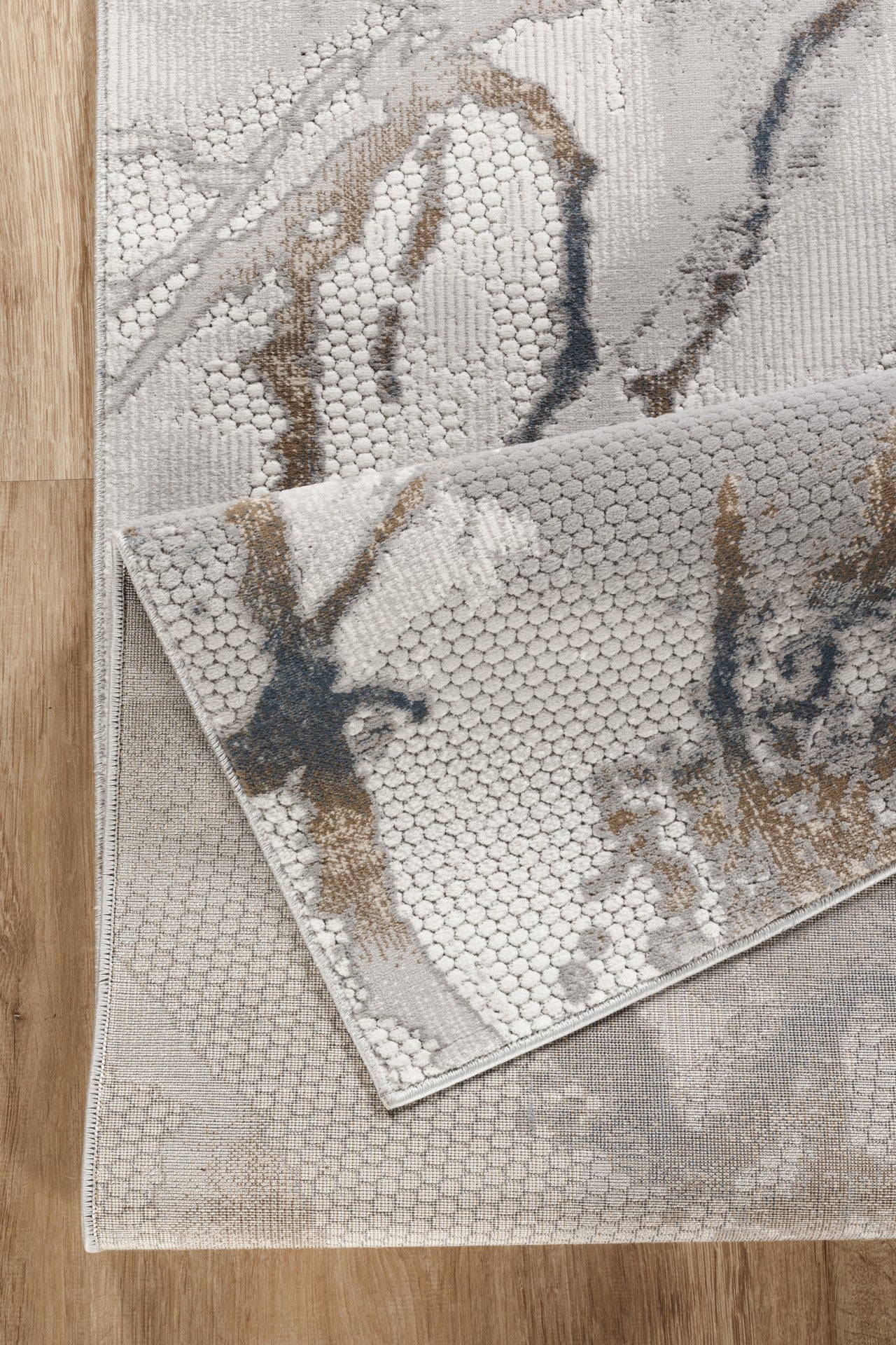 Geometrix GC_DIM1001 7'10" x 10'6" Gray Abstract Polyester Area Rug - Modern, Contemporary Style for Living Room, Bedroom, High Traffic Areas - Stain Resistant, Kid &amp; Pet Friendly, Made in Turkey