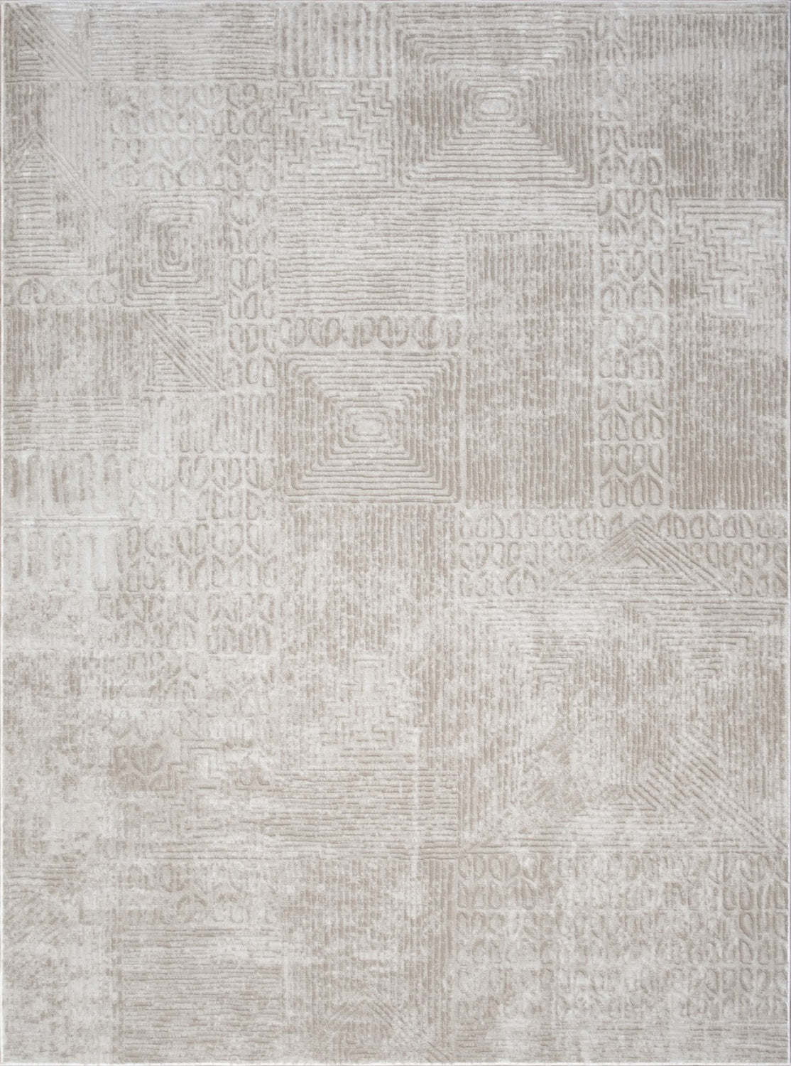 Elegance GC_CNC6008 Ivory 2'x3' Area Rug - Stain-Resistant Polyester with Jute Backing, Low Pile for Entryways &amp; Under Furniture, Durable &amp; Soft for High Traffic Areas, Made in Turkey