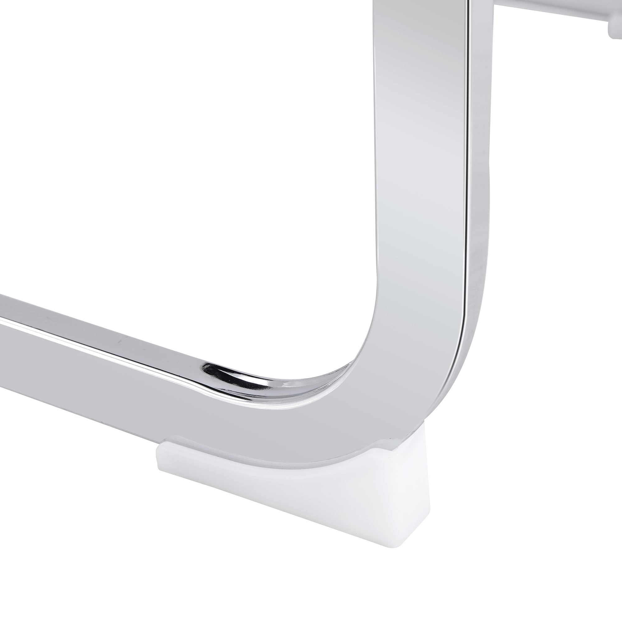 Elegant 8-Seater Dining Set: 71" Clear Tempered Glass Table &amp; 8 Light Gray PU Chairs with Silver Metal Legs for Modern Kitchens &amp; Dining Rooms