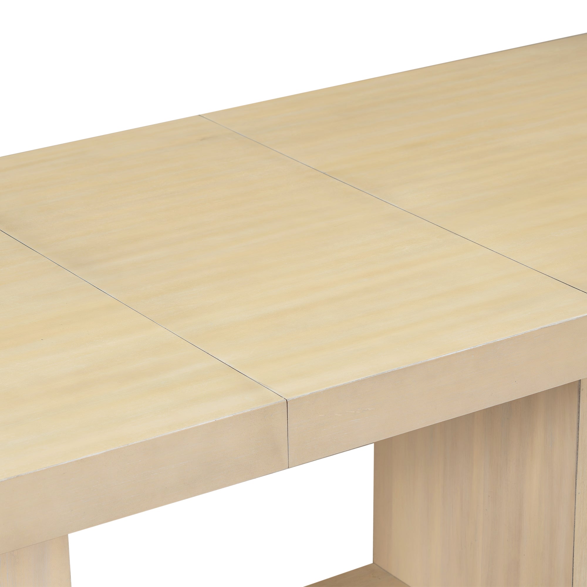 TOPMAX 6-Piece Natural Rubberwood Dining Set: 78" Extendable Pedestal Table w/ 18" Leaf, 4 Upholstered Chairs &amp; Bench for Dining Room, Seats 6