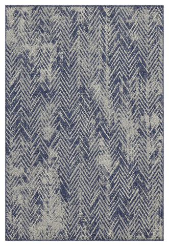 Sunshine GC_HAR2010 Blue 7'10" x 10'3" Indoor/Outdoor Flatweave Area Rug - Durable Polypropylene, Stain-Resistant, Easy Clean Patio &amp; Living Room Decor