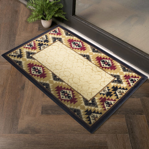 Tribes GC Southwest Cream 5'3" x 7'3" Polypropylene Area Rug, Kid & Pet Friendly, Stain Resistant, 0.39" Pile Height, Made in Turkey, Perfect for Living Room & High Traffic Areas