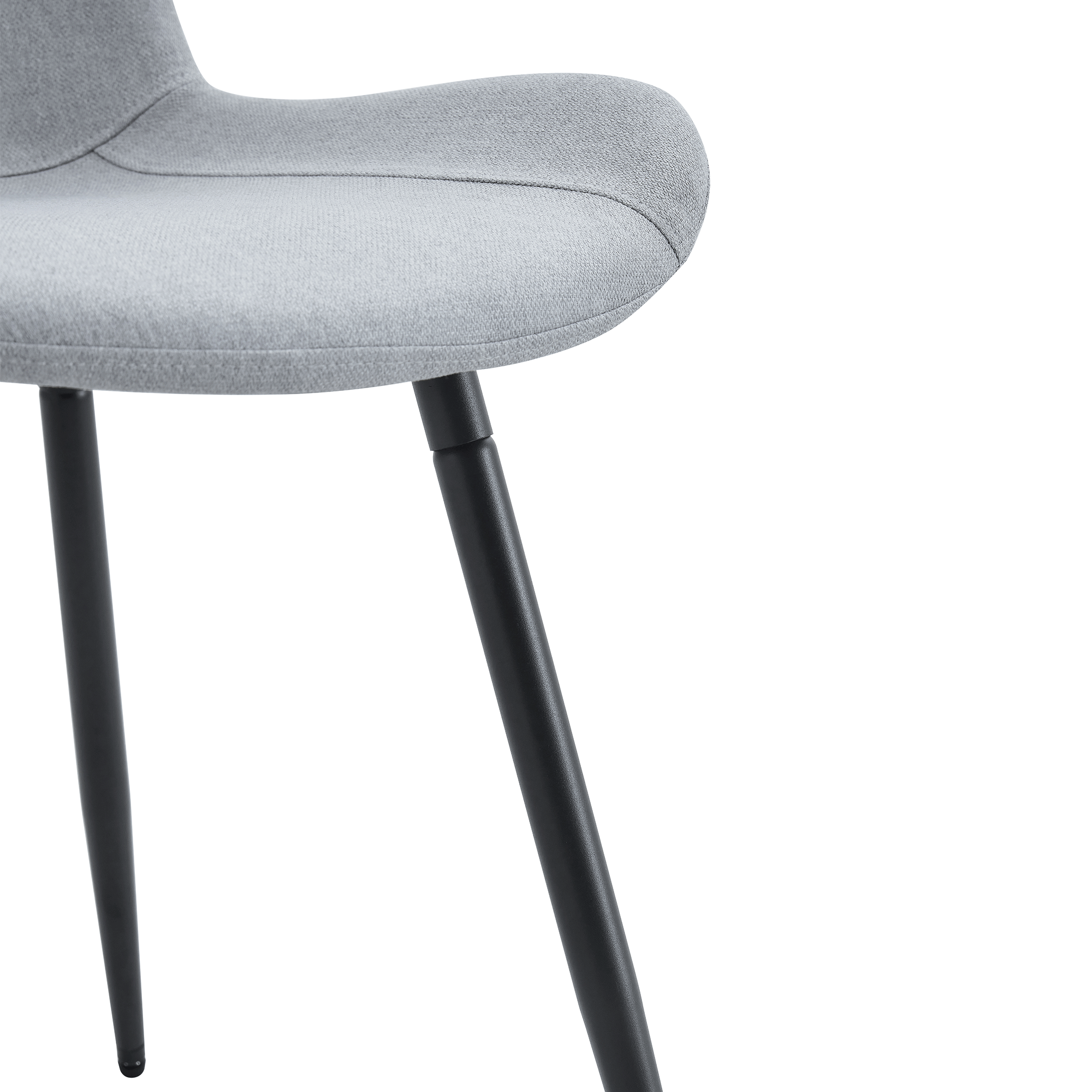 71" Wooden &amp; Black Spliced Dining Table Set with 8 Light Gray Linen Chairs - 30"H Table w/ Storage Shelf, Ergonomic Cushions for Dining Room, Kitchen &amp; Parties